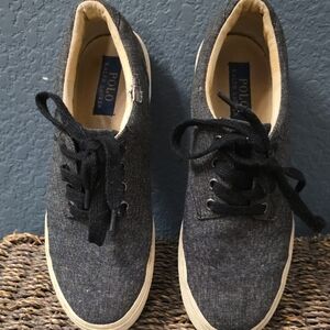 Polo by Ralph Lauren Men's Charcoal Canvas Sneakers